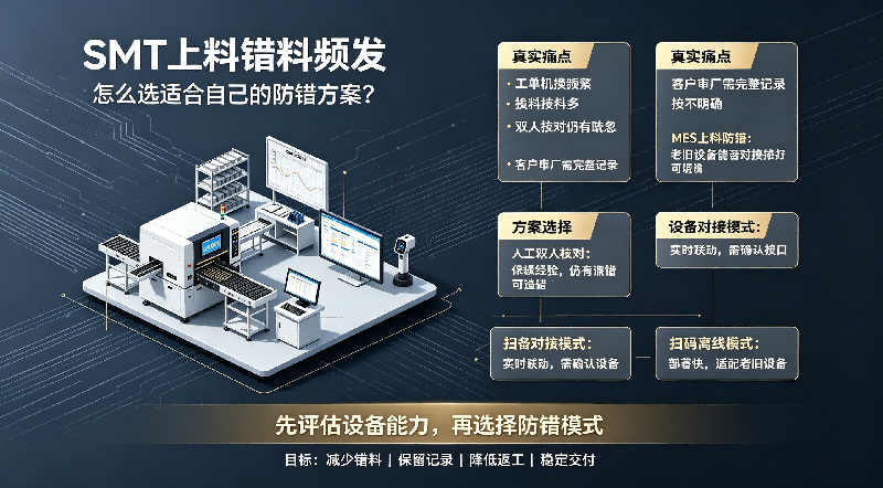 SMT 车间频繁出现上料错料，怎么选适合自己的防错方案？